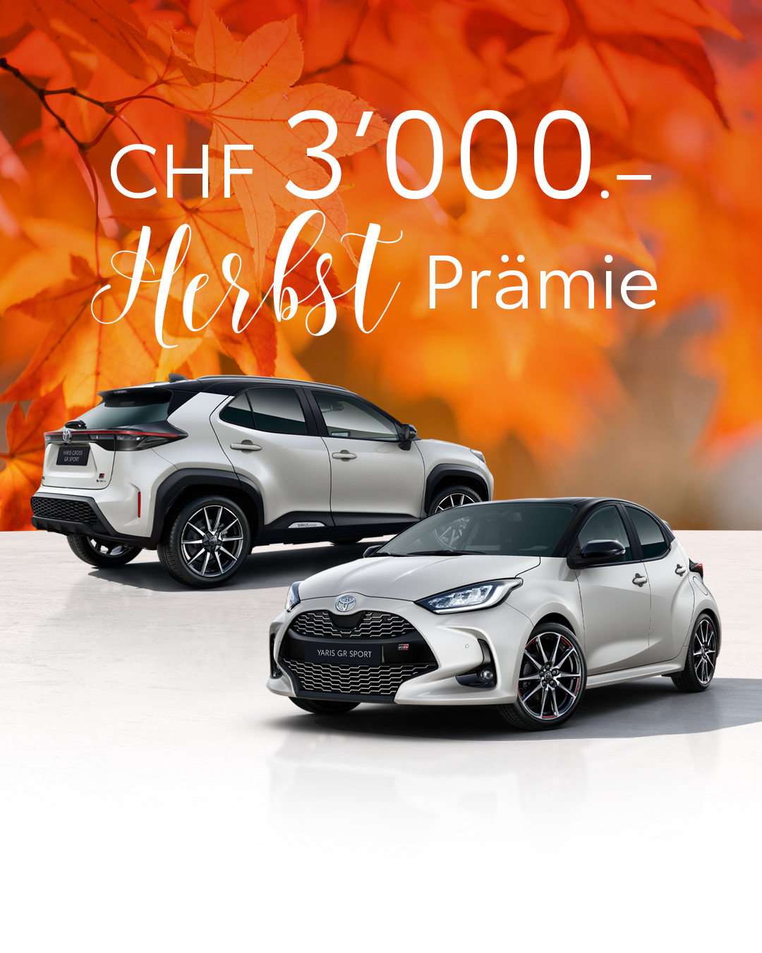 Herbstaktion auf Toyota Yaris Hybrid und Yaris Cross Hybrid